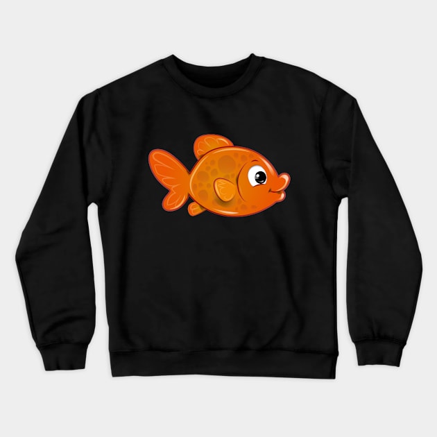 Big Eye Glodfish Crewneck Sweatshirt by Sango Designs